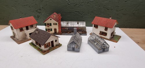 Faller houses and green - houses,