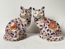Japanese Imari pair of cats - Very rare of this quality. 