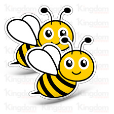 2 x BEE STICKERS Happy Bumble