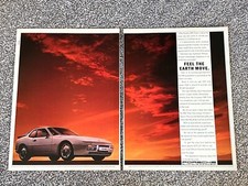 Vintage Original 1988 Magazine Advert Art Picture Porsche 944 Turbo Ad 1980's