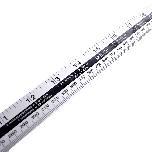 Metre steel rule aluminium - 1,