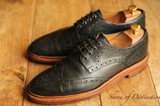 Oliver Sweeney Saunders Black Leather Derby Brogue Shoes UK 9 US 10 EU 43