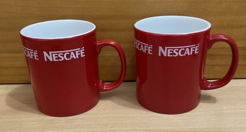 Nescafe mugs red vintage - x,