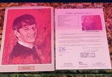 JSA COA LOA RINGO STARR SIGNED