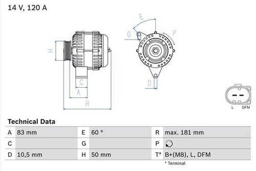 Bosch alternator for mercedes - for,