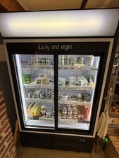 NEW TEFCOLD FSC1200S WHITE SLIDING GLASS DOOR DISPLAY DRINKS & SANDWICH FRIDGE