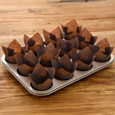 Tulip Muffin Case Brown Jumbo 175 x 175mm 65gsm