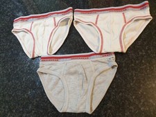 DOLCE & GABBANA Kids Logo Waistband Cotton Briefs Underwear x 3  Age 8/9