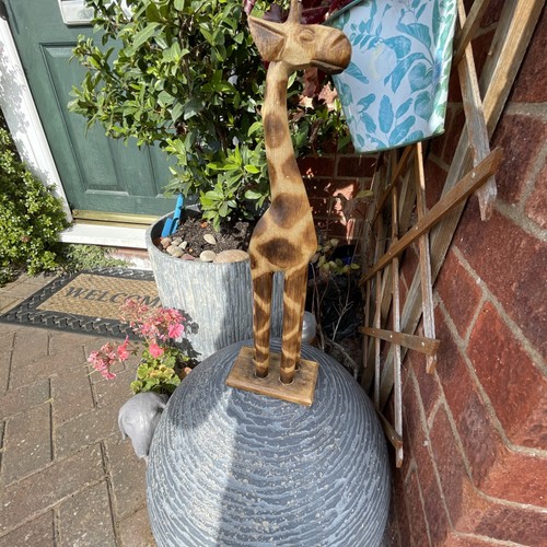 30cm giraffe hand carved - giraffe,