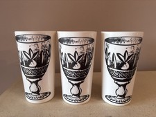 3 X Thomas Paul Melamine Tiki Hawaiian Theme Drinking Glasses Tumblers
