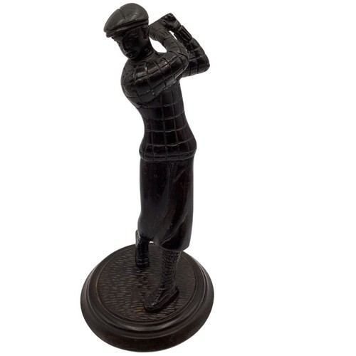 Vintage bronze golfer - bronze,