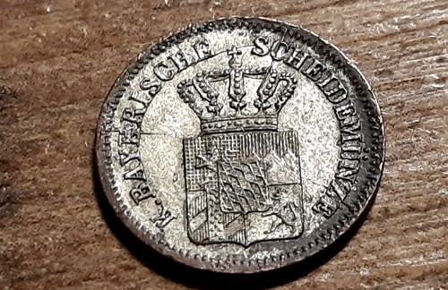 Old silver coin - old,