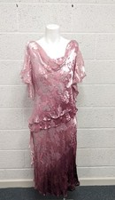 Cattiva Silk Blend Midi Dress Pink Occasion Wedding Mother of the Bride - UK 14