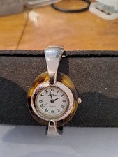 Ladies Le Chat Watch With Stretch Bracelet. New. Silver Face Silver Bezel .