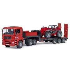 Bruder MAN TGA Truck With Trailer and Manitou Telehandler Toy Set