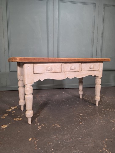 Antique pine farmhouse console - antique,