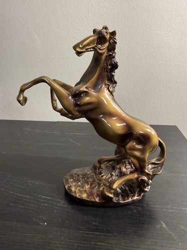 Vintage rearing horse statue - vintage,