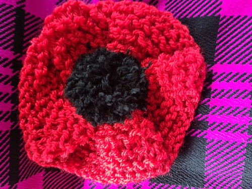 Hand knitted poppy daisie - hand, poppy/daisie/at