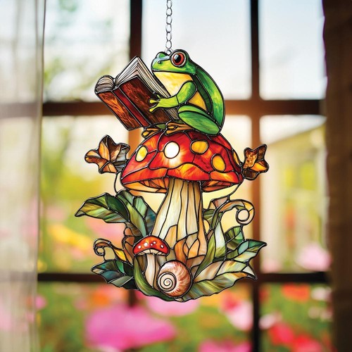 Whimsical frog acrylic - whimsical, frog,