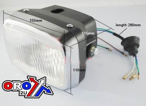 Universal rectangle headlight - universal,