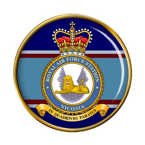 Raf station nicosia pin - nicosia, badge