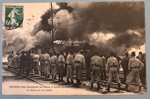 Cpa postcard fire in - /, the