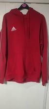 Mens Red Adidas Hoodie Size L