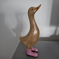 Wooden Duck Figure