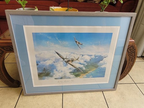 Signed spitfire print - print, by