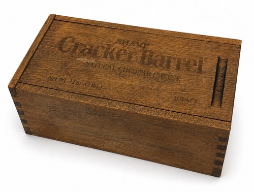 Vintage kraft cracker barrel - vintage,