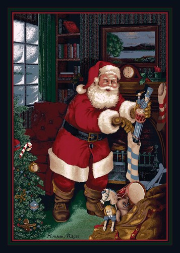 4x6 milliken santa - milliken, santa's