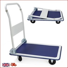 Collapsible Trolley 4 Wheel Heavy Duty Platform Folding  Truck Push Cart