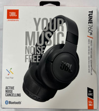 JBL Tune 760NC Wireless Over-Ear Headphones Black USED
