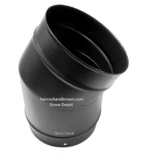 Black stove enamel flue - 6",