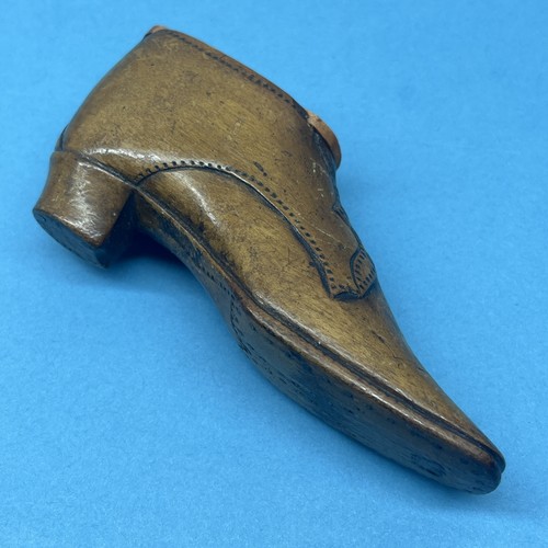 Shoe snuff box - antique, 19th