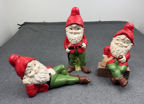 Vintage ceramic garden gnome - ceramic,