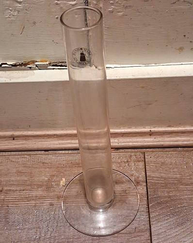 Tall clear glass cylinder - glass, vase