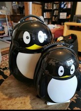 Penguin Hard Shell Pull Along Suitcase, & Matchjng Backpack