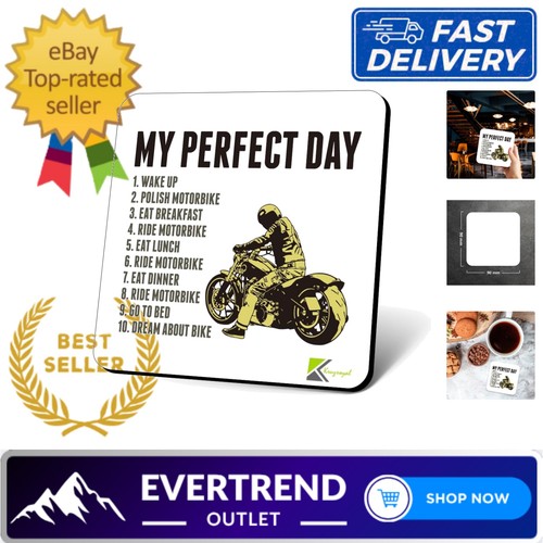 Funny motorbike lovers coaster - lovers,