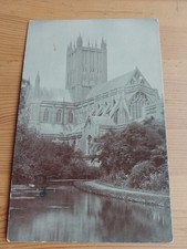 WELLS CATHEDRAL - VINTAGE 19TH CENTURY REAL PHOTOGRAPHIC POSTCARD 
