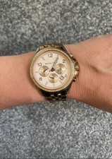 Michael Kors Chronograph Watch – Rose Gold Tone + Original Box & Extra Links