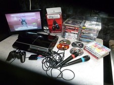 PS3 CONSOLE 80GB WITH LOTS OF GAMES AND SING STAR ALL TESTED