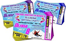 SLEDGING Ticket Style Birthday