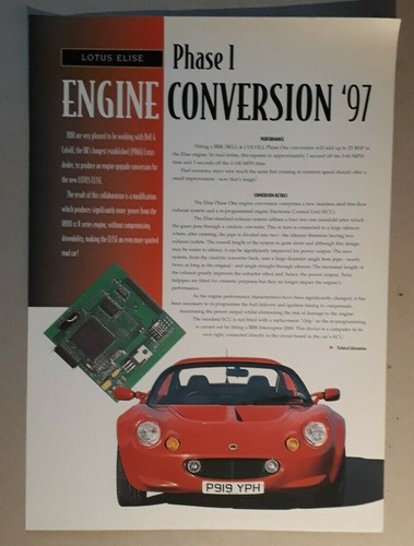 Lotus elise bbr phase engine - elise, 1