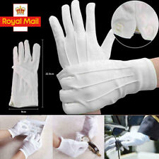 5 Pairs Formal Gloves Adult White Men Tuxedo Guard Parade Santa Inspection Dress