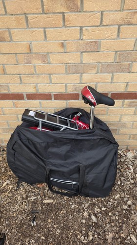 Qdos red folding bike - red,