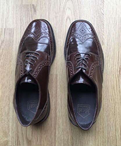 Mens brown brogue shoes new - shoes,