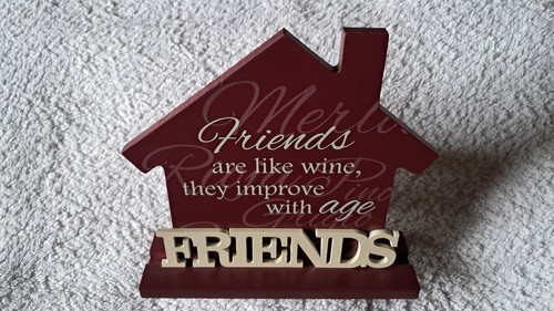 Friend house wine - plaque, in
