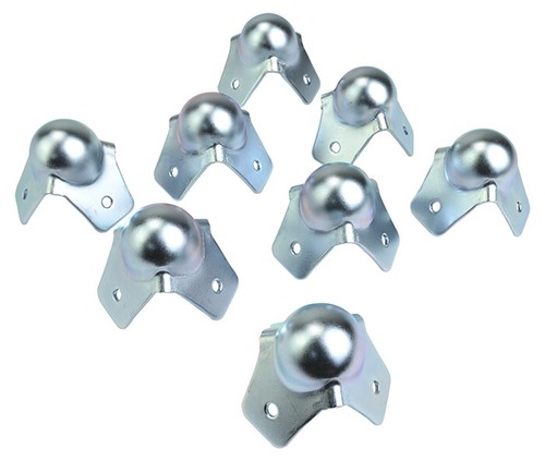 Small ball corner zinc - small, plated