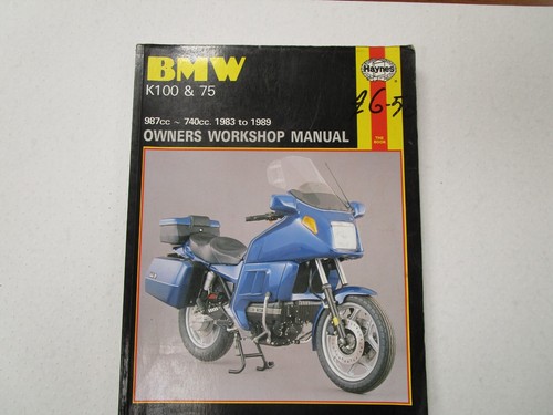 Bmw k100 k75 workshop manual - k75,